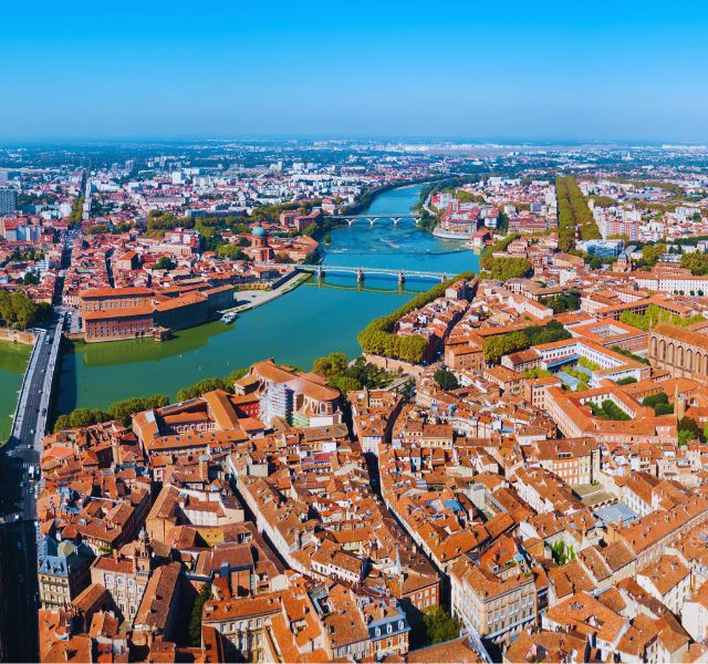 vue aérienne de toulouse